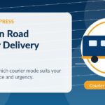 Air train and road courier delivery modes for parcels and cargo