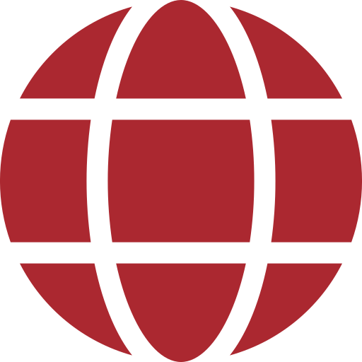 Worldwide delivery network coverage icon