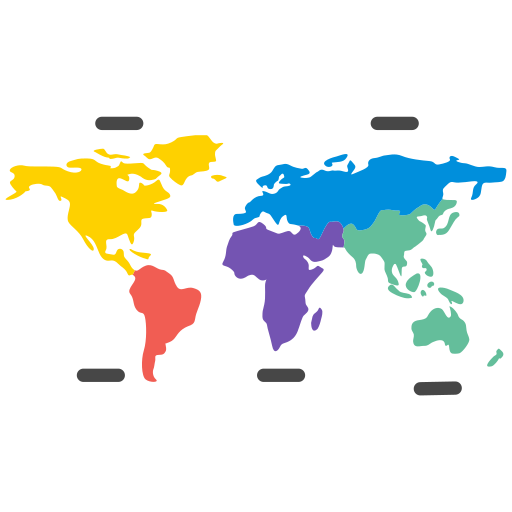 Worldwide destinations map for Hans Air Express international courier coverage